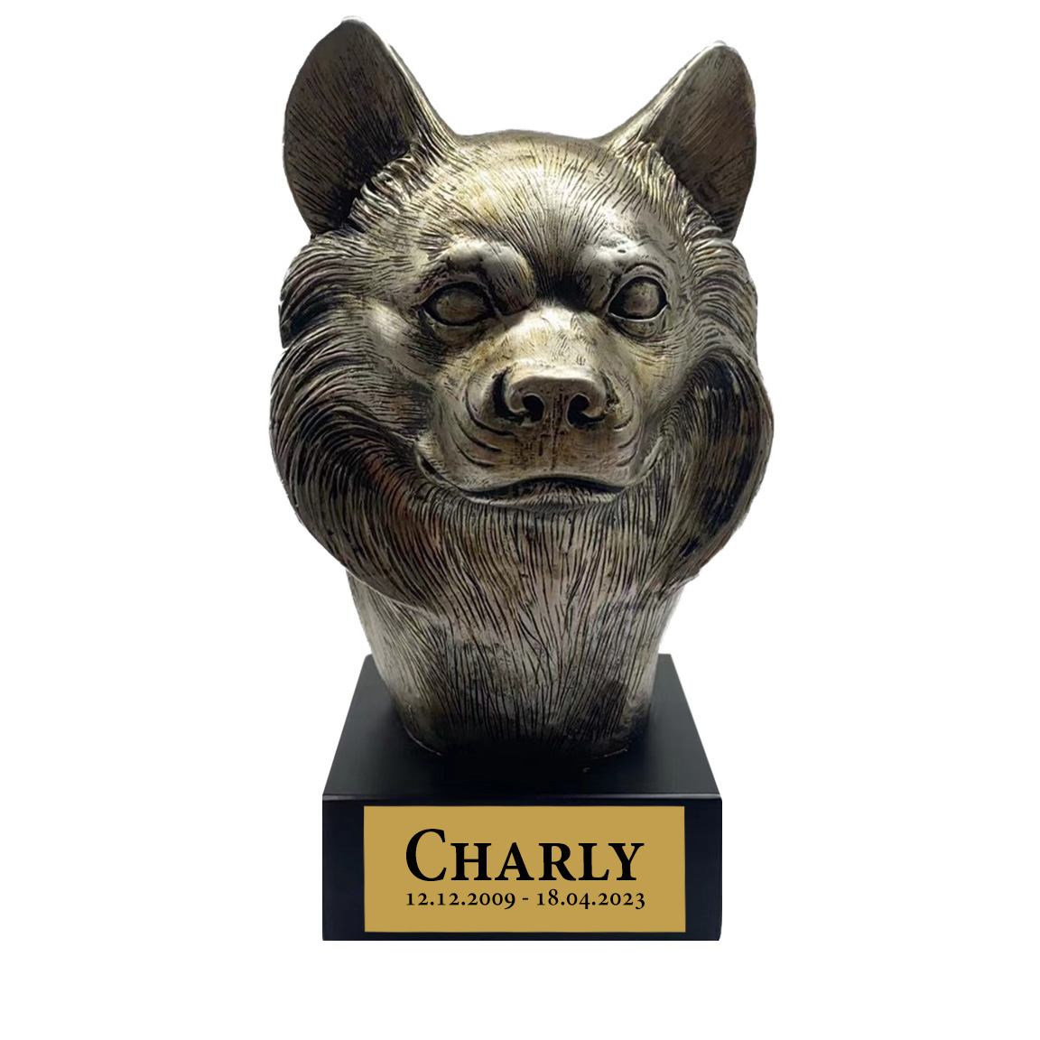 Bronze Hund Statue 08 "Chihuahua langhaarig"